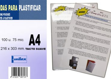 Funda Plastificar DOMINGO FERRER Color, Din-A4 Caja x100